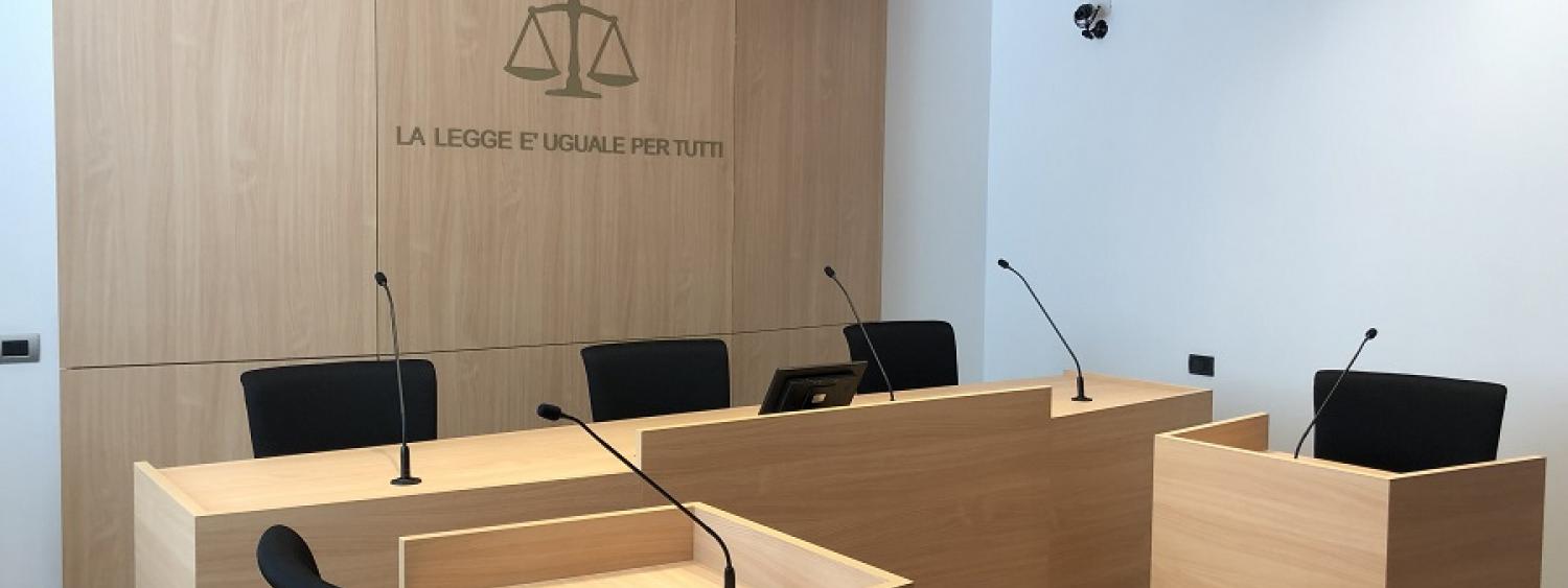 Aula tribunale Dipartimento di Giurisprudenza - Università degli Studi di Milano Bicocca